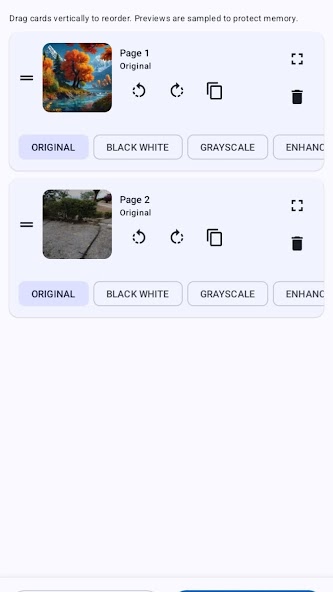 Radiant Image To PDF workflow screen